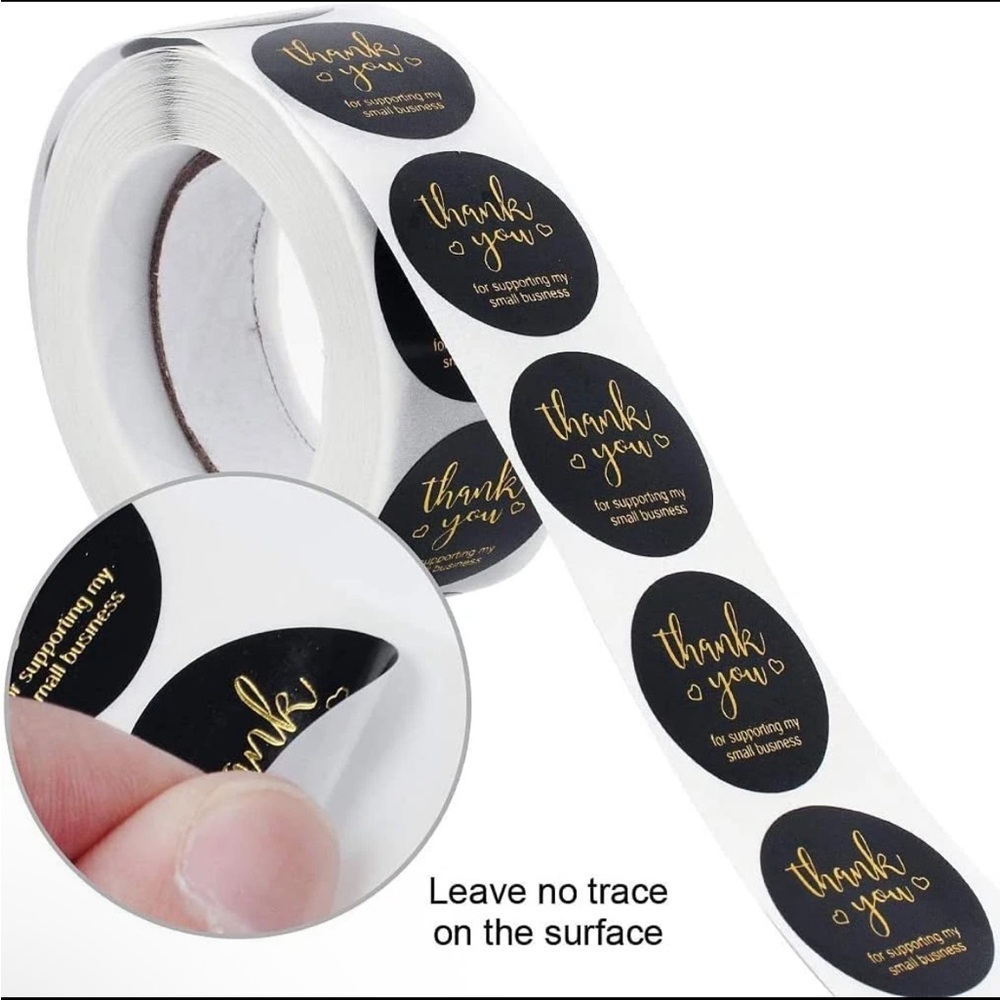 Thank You Stickers Roll (mini size) 500 ct. - Picture 2 of 2